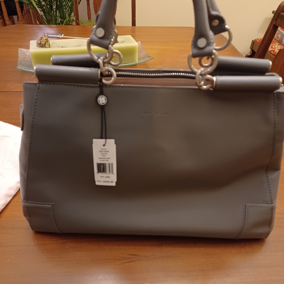 Pink Tartan Leather Satchel - Picture 7 of 9